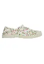 Tennis femme fleuries en toile de coton bio