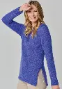 Pull femme tunique en mohair