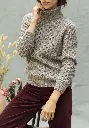 Pull col roulé femme en laine de yack