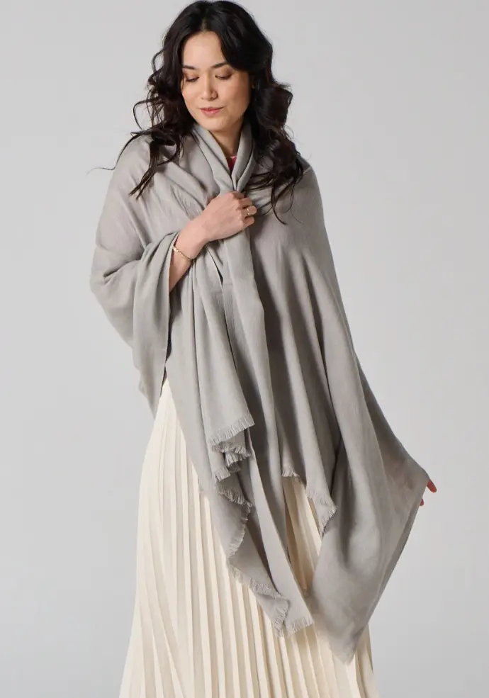 Châle femme en cachemire et soie