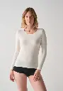 Sous vêtement chaud femme en laine et soie