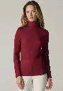 Sous-pull  femme col roulé laine et soie