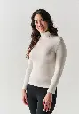 Sous-pull femme col roulé laine et soie