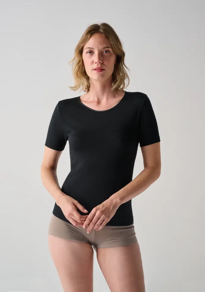 Chemise de corps en coton, laine soie pour femme