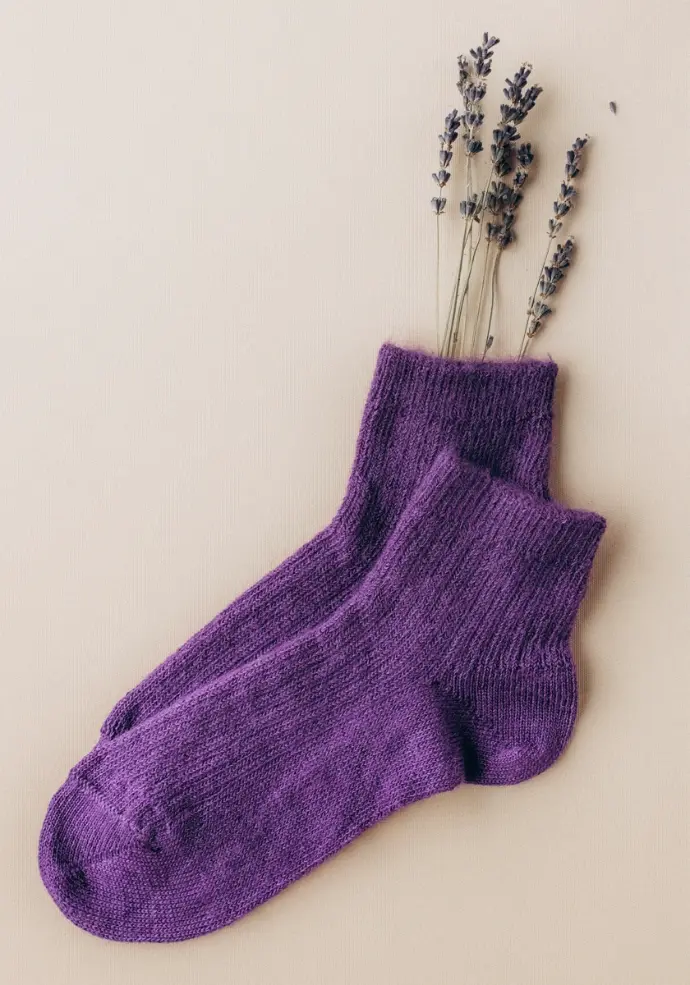 Socquettes mixtes en mohair de chevreau