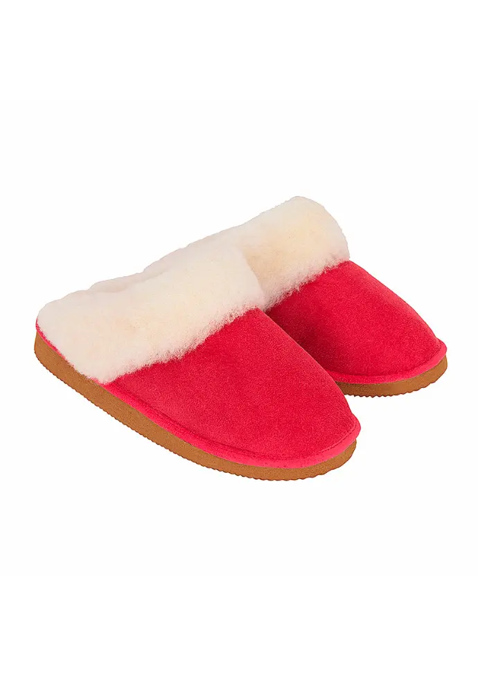 Mules pour femme fourrées en peau d'agneau