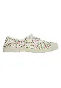 Tennis femme fleuries en toile de coton bio