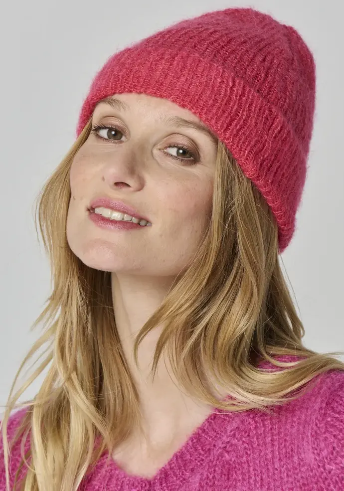 Bonnet femme en mohair de chevreau