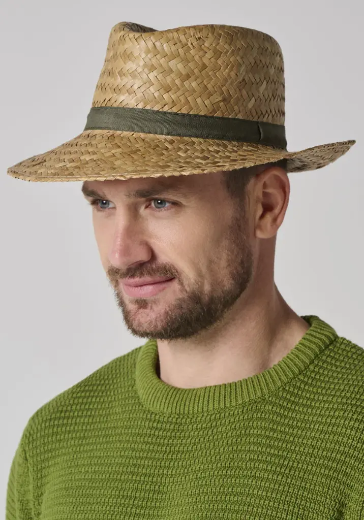 Chapeau homme en 100% paille
