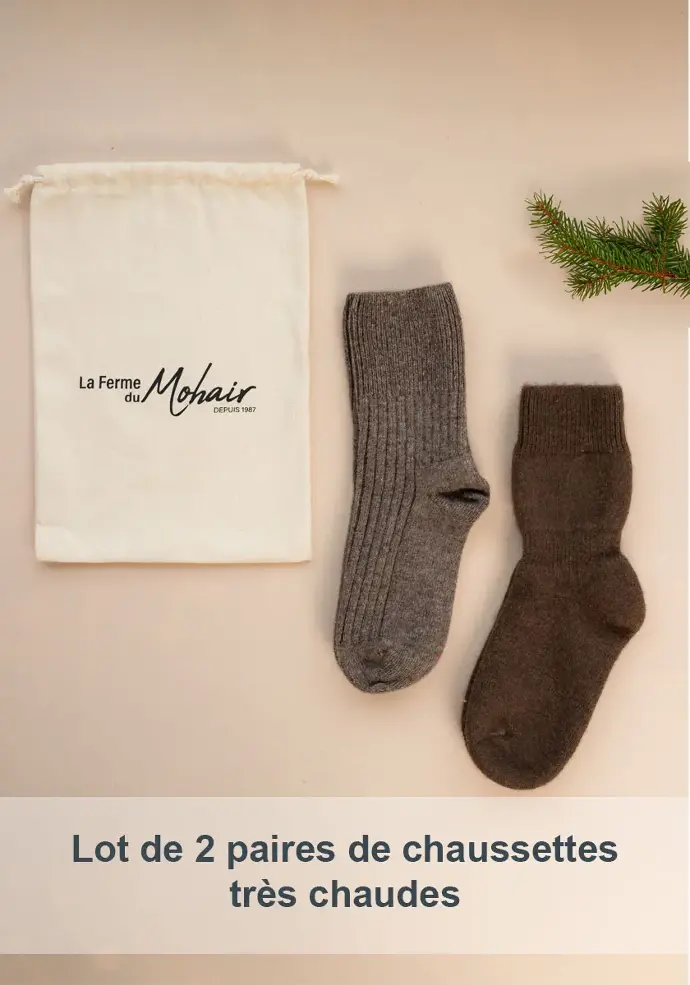 Lot de 2 chaussettes très chaudes
