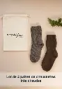 Lot de 2 chaussettes très chaudes