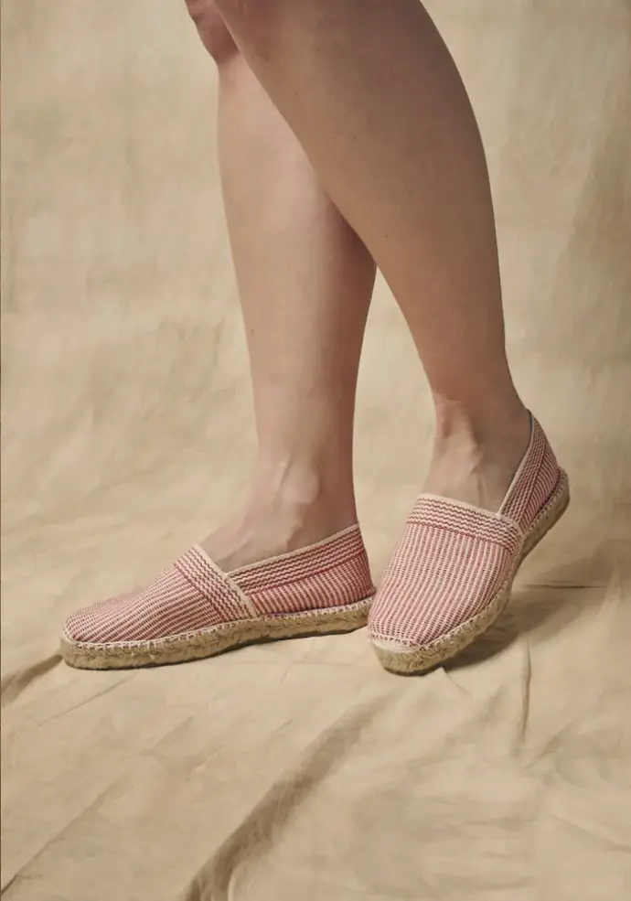 Espadrilles basques à rayures femme