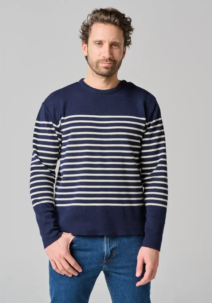 Marinière homme 100% laine mérinos