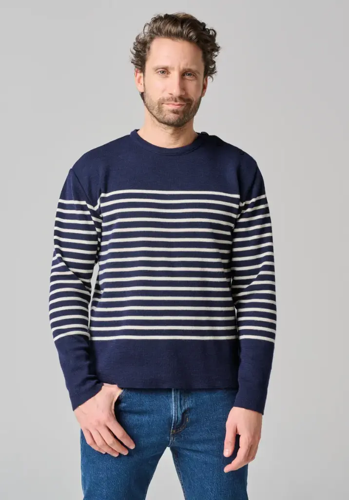 Marinière homme 100% laine mérinos