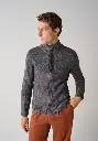 Blouson homme zippé col montant