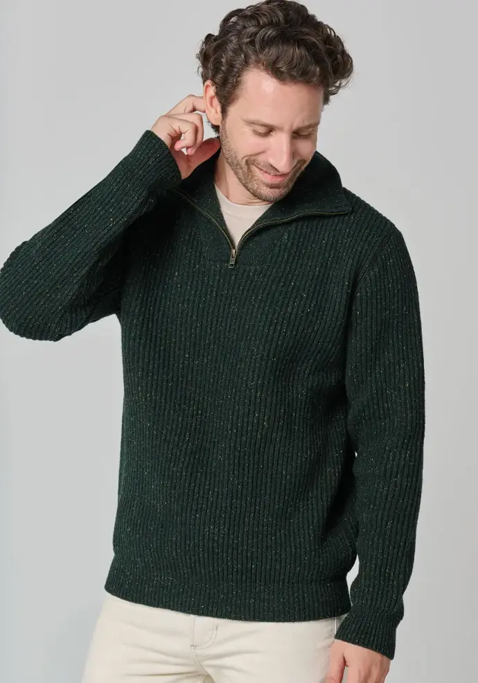 Pull homme en laine et soie