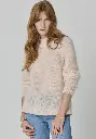 Pull femme col montant en mohair