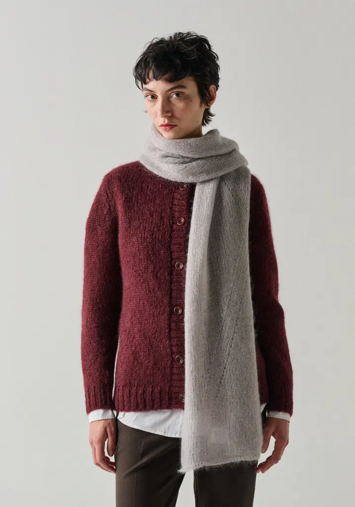​Echarpe femme en mohair et soie