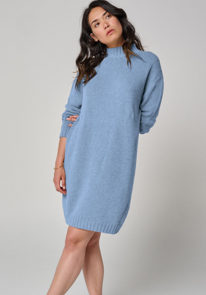 Robe pull laine mérinos et alpaga femme