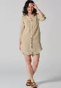Robe femme en lin manches 3/4