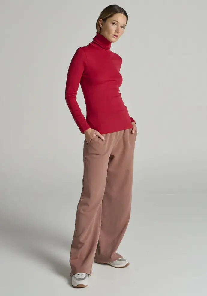 Sous pull femme col roulé mérinos et soie