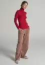 Sous pull femme col roulé mérinos et soie