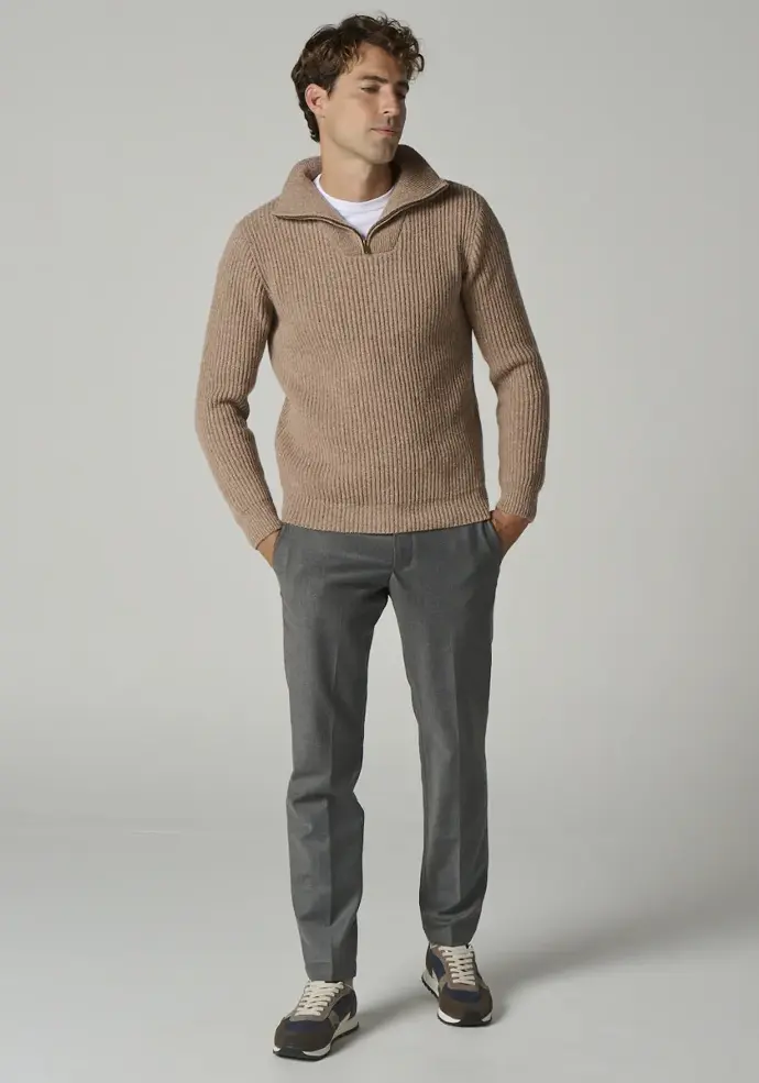Pull col camionneur pour homme