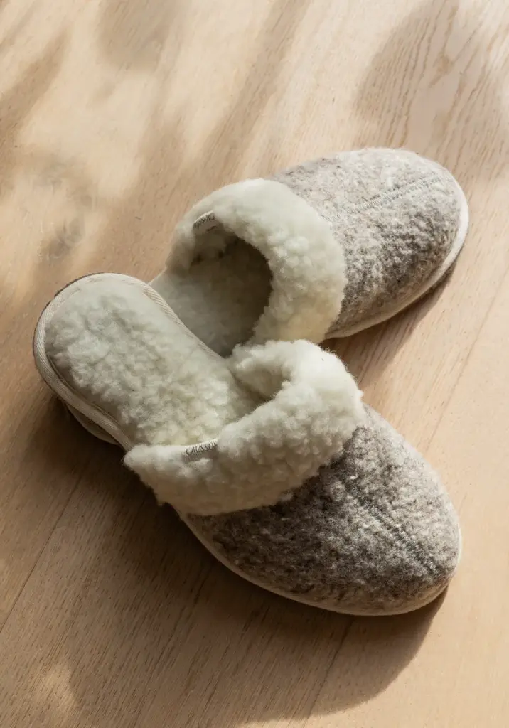 Mules femme en laine vierge