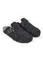 Mules homme feutre de laine et cuir