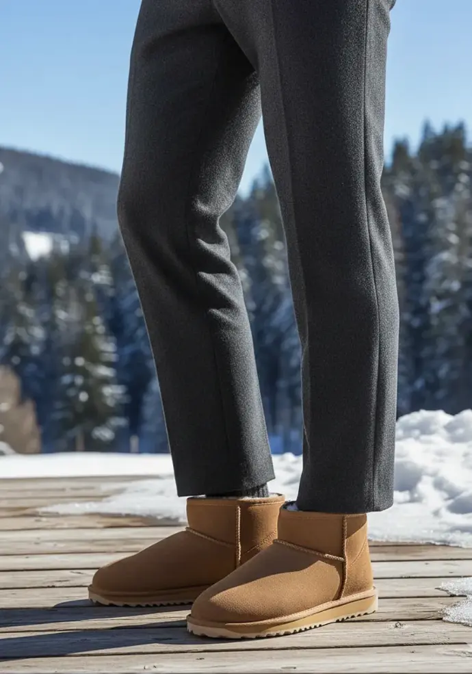 Boots mixte en peau de mouton retournée