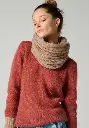 Snood femme en laine mohair