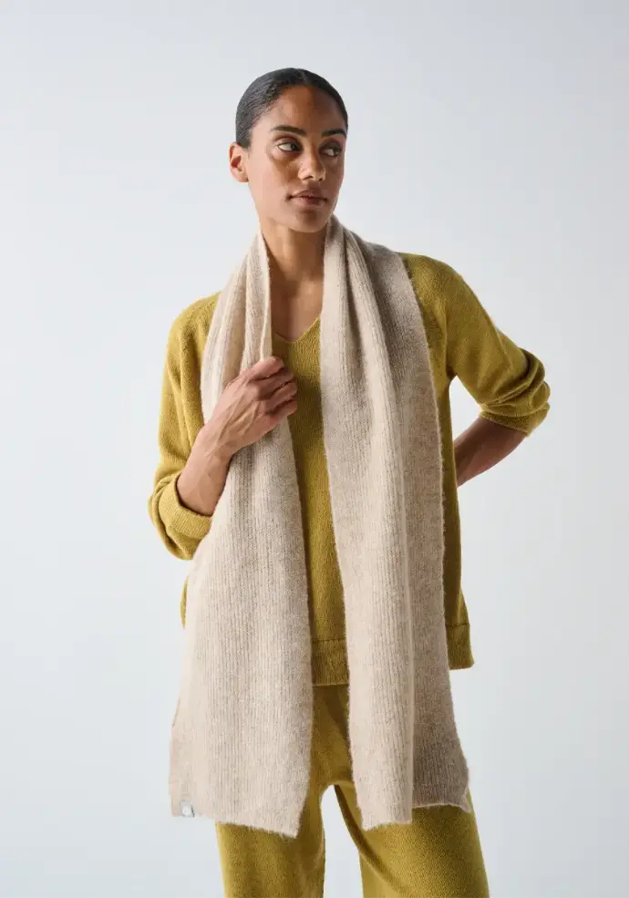 Echarpe femme en laine et alpaga