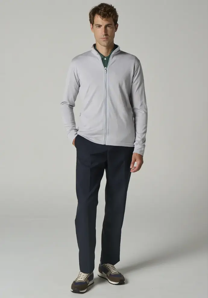 Gilet zippé pour homme en laine mérinos