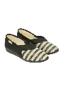 Chaussures rayées en toile pour femme 