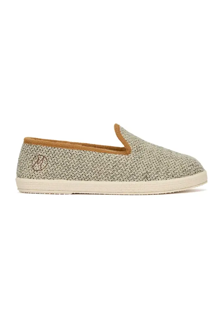 Chaussons mixtes en lin semelle amovible