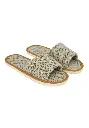 Mules ouvertes pour femme en lin
