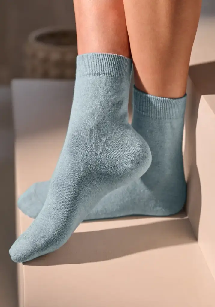 Chaussettes mixtes en lin et coton