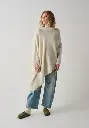 Poncho chaud en poil de lama femme