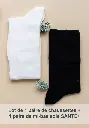 Lot chaussettes + mi-bas mixtes soie sans élastique