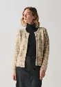 Veste tweed femme en laine et alpaga