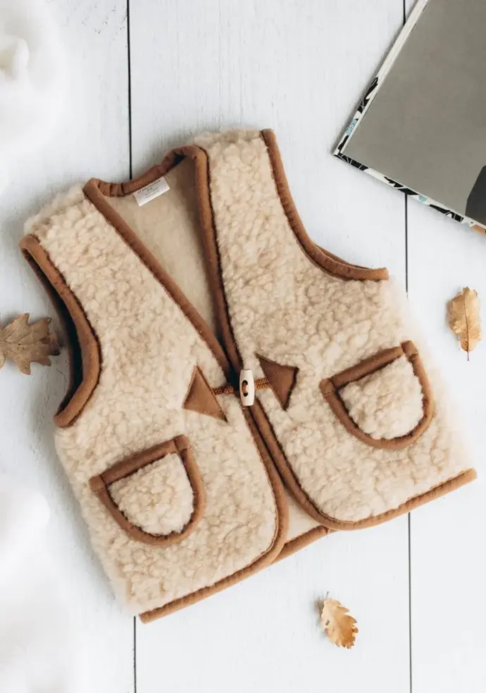 Gilet de berger pour enfant en laine