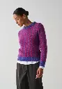 Pull col rond en mohair pour femme 