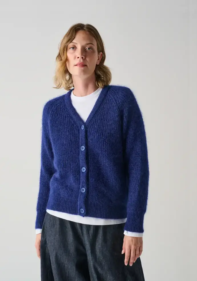 Cardigan femme en mohair et soie 