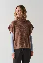 Poncho femme en mohair de chevreau