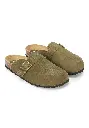 Sandales mixtes en cuir couleur kaki