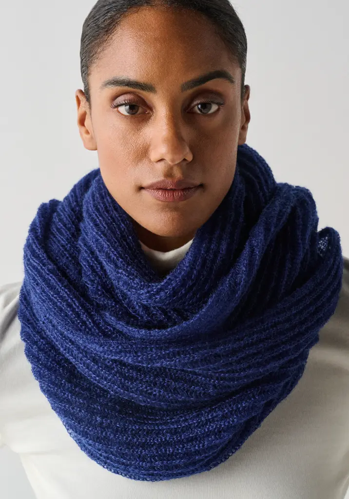 Snood femme en laine mohair