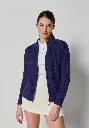 Cardigan zippé col montant femme