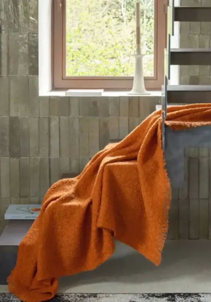 Plaid 100% mohair innovant