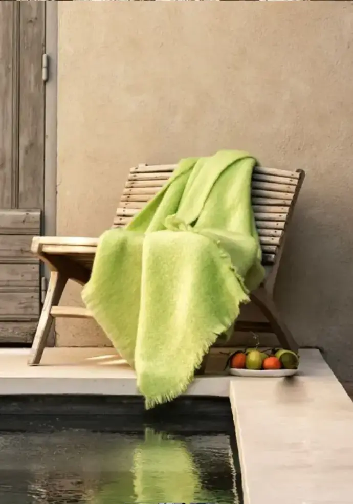 Plaid chaud en 100 % mohair