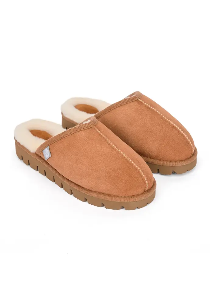 Mules femme teinture végétale avec semelle crantée